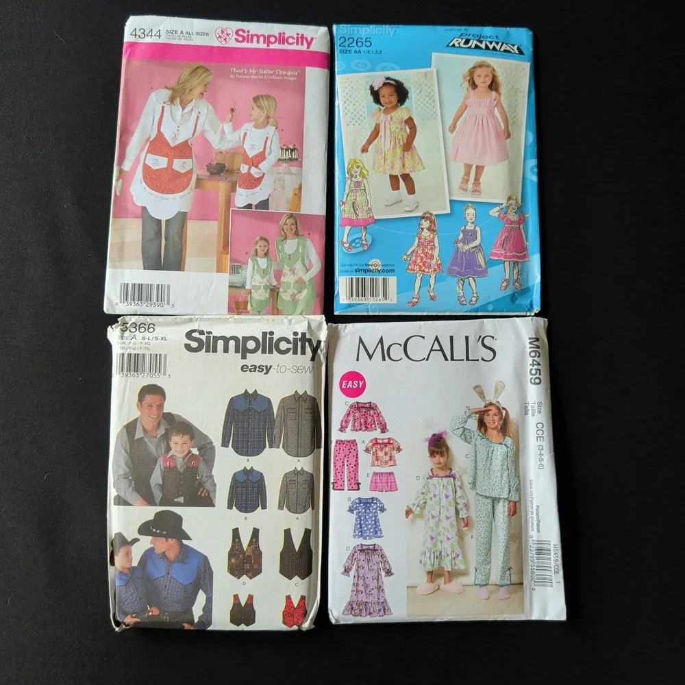 Lot of 14 Uncut Sewing Patterns Simplicity McCalls See & Sew Kids Toddler